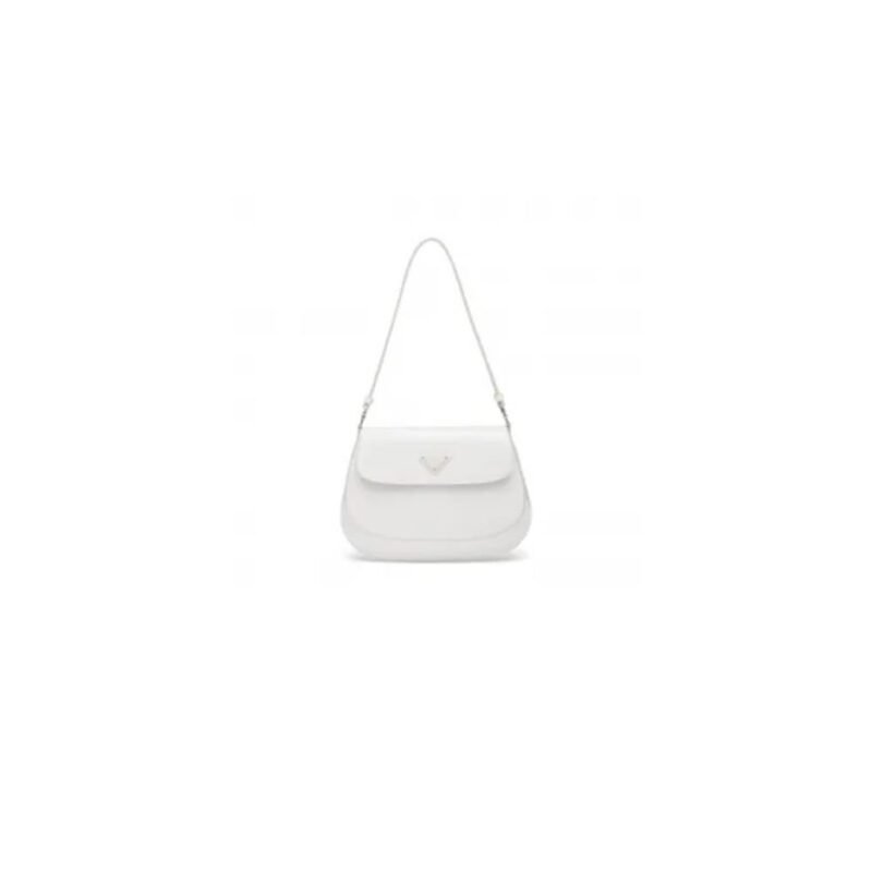 Small Prada Cleo brushed leather shoulder bag with flap