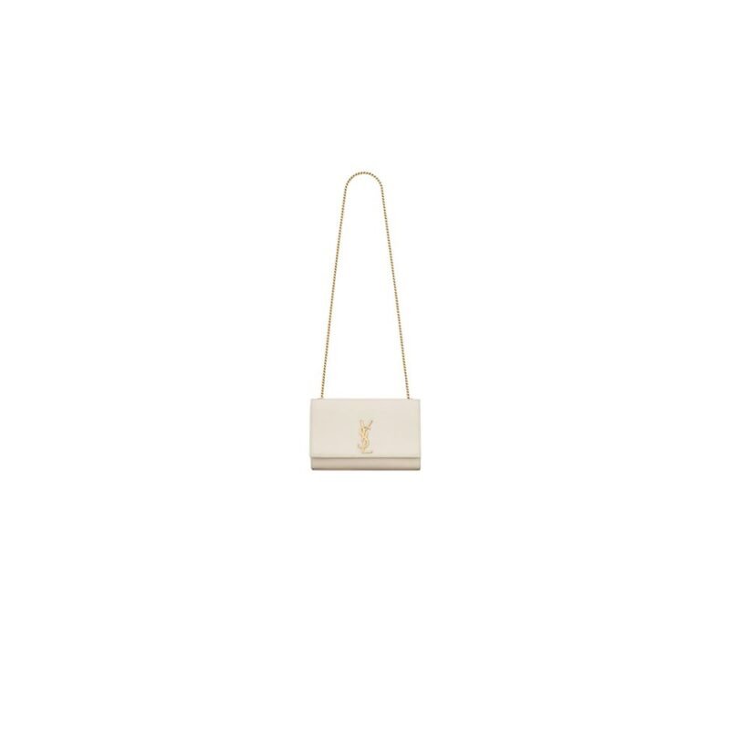 KATE MEDIUM CHAIN BAG IN GRAIN DE POUDRE EMBOSSED LEATHER