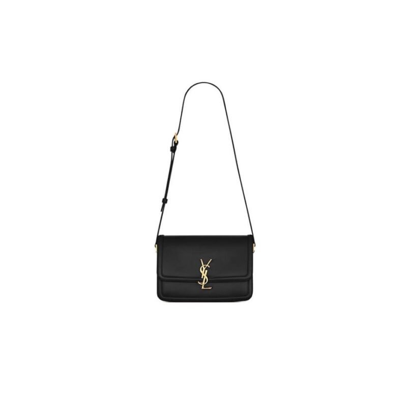 SOLFERINO MEDIUM SATCHEL IN BOX SAINT LAURENT LEATHER