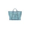 CHANEL Woven Straw Raffia Striped Medium Deauville Tote