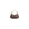 CELINE STRIPED LOGO PRINTED COW LEATHER HOBO BAG