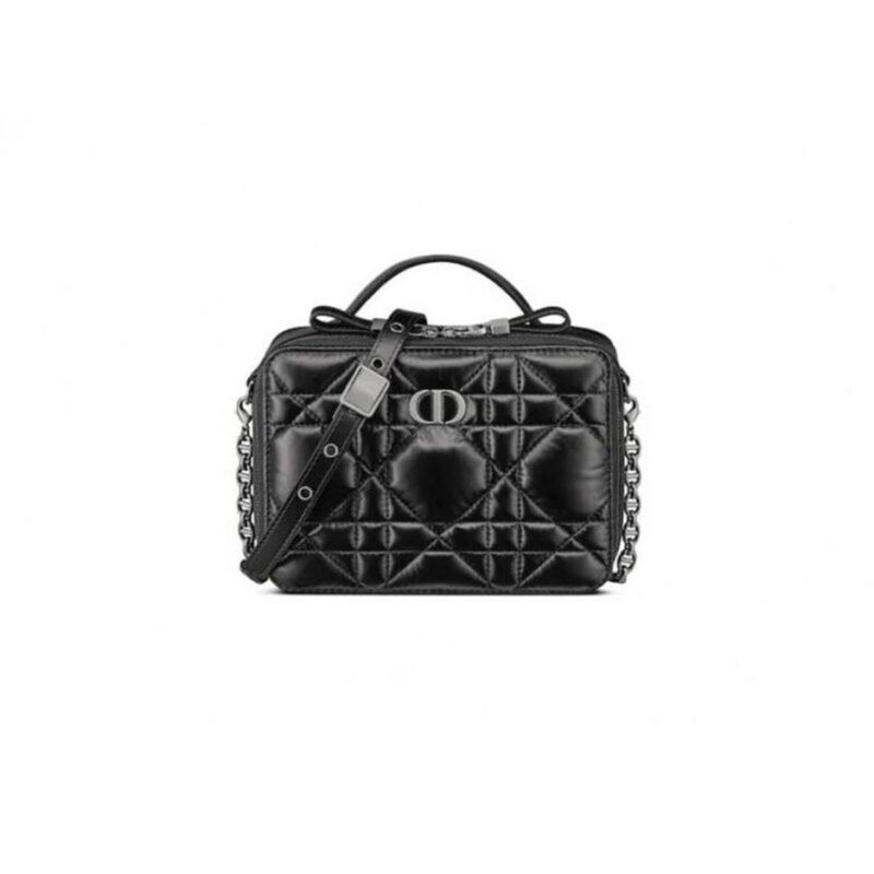 DIOR CARO BOX BAG WITH CHAIN